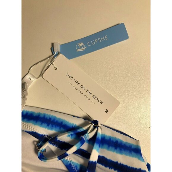 CUPSHE Women's Swimsuit One Piece Size Med BLue New NWT #3001-2 - Picture 5 of 6